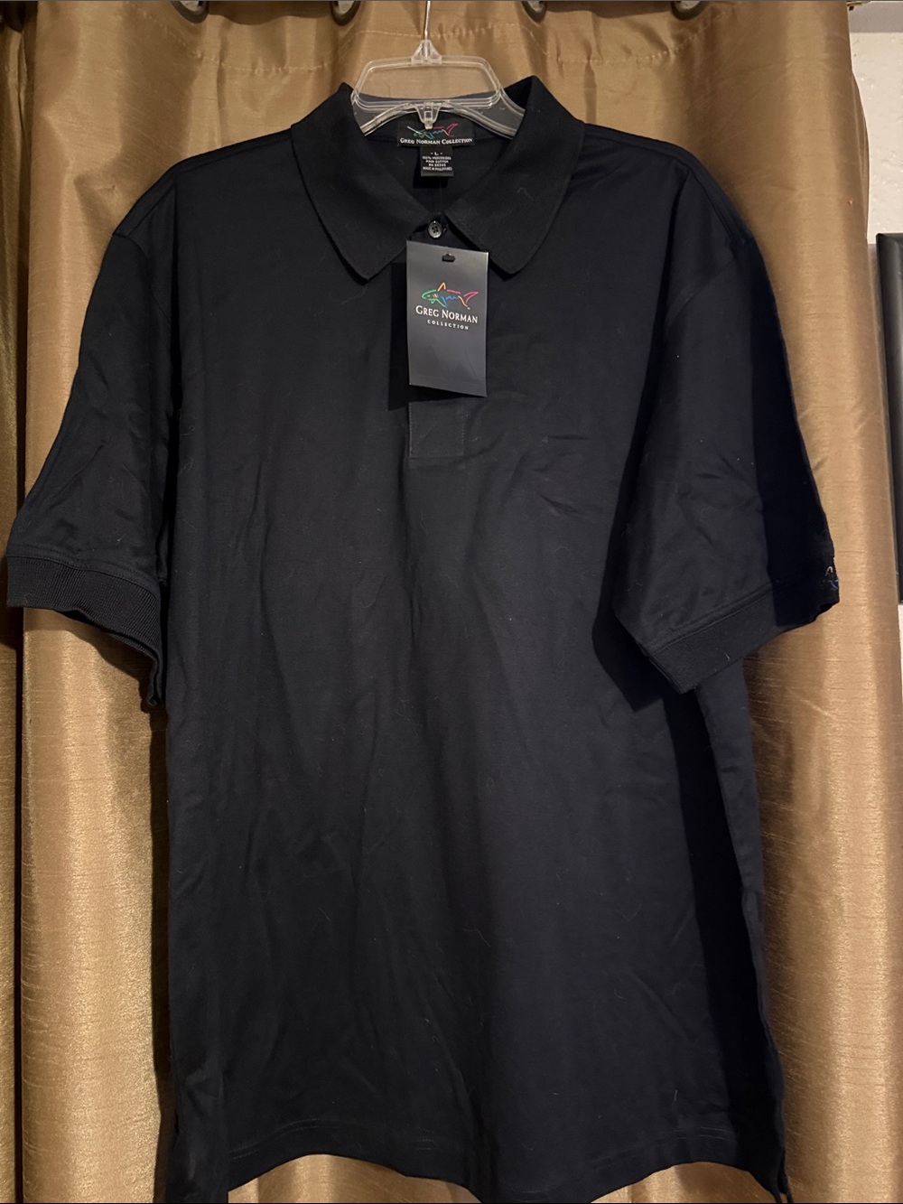 Greg Norman Collection Black Short-Sleeve Polo size Large